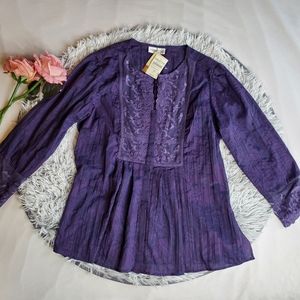 Coldwater creek purple blouse size PS